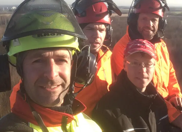 Unser Team bei den Baumarbeiten
